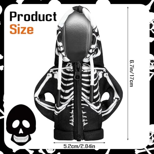 Halloween Car Gear Shift Hoodie Decoration Funny Gear black, white Skeleton