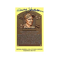 Travis Jackson Autographed HOF Plaque (JSA Auth)
