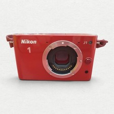 Nikon 1 J1 Red Compact Digital Camera 10.1MP Lithium-Ion Auto Focus 3in