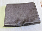 vintage chrysler pentstar marked leather document portfolia clutch case — photo 2