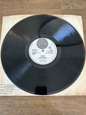 BLACK SABBATH PARANOID - 1st UK PRESS BIG BEAR MANAGEMENT - LARGE