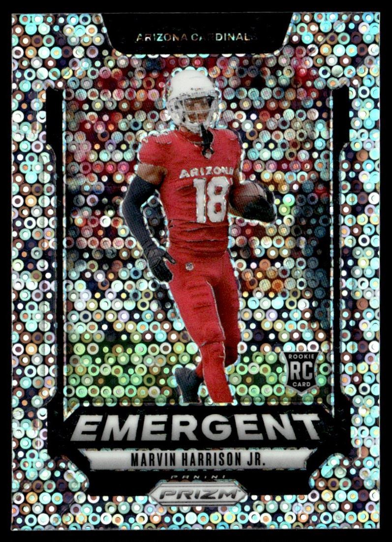 2024 Prizm Silver No Huddle Emergent Marvin Harrison Jr. Arizona Cardinals #5