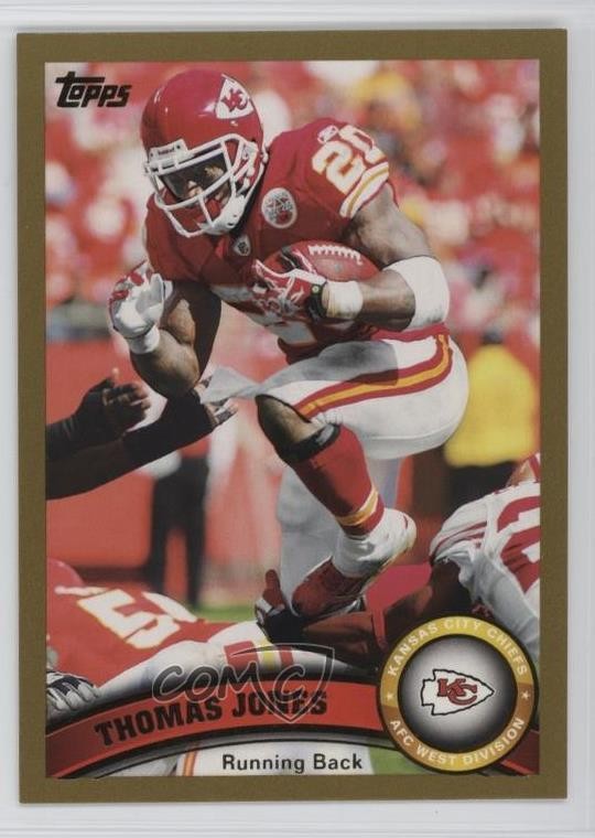 2011 Topps Gold 1527/2011 Thomas Jones #174 0g65