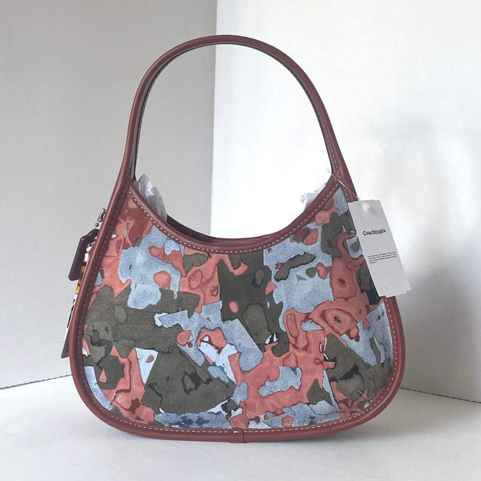 Coach Ergo Shoulder Bag Upcrafted Camo Leather Coachtopia CP404 Recycled Blue - Image 3 of 4