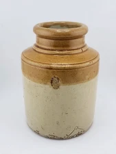 Antique Crock Oyster Jar George Skey Tamworth Wilnecote C&B Pottery Style