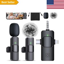 Dual Wireless Lavalier Microphone System - Perfect for Vlogging Live Streaming