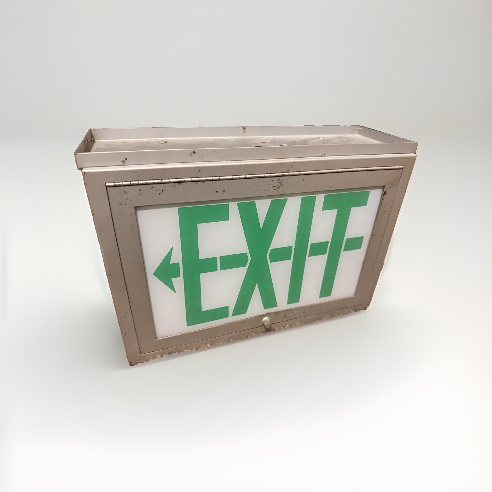 Vintage Double Sided Ceiling Mounted EXIT Sign - No Light Components