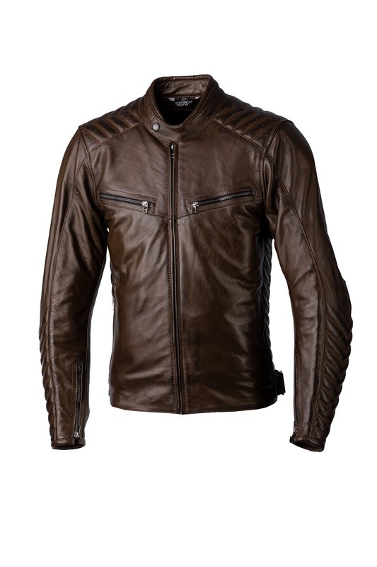 Veste en cuir RST Roadster 3 CE marron blouson moto vintage
