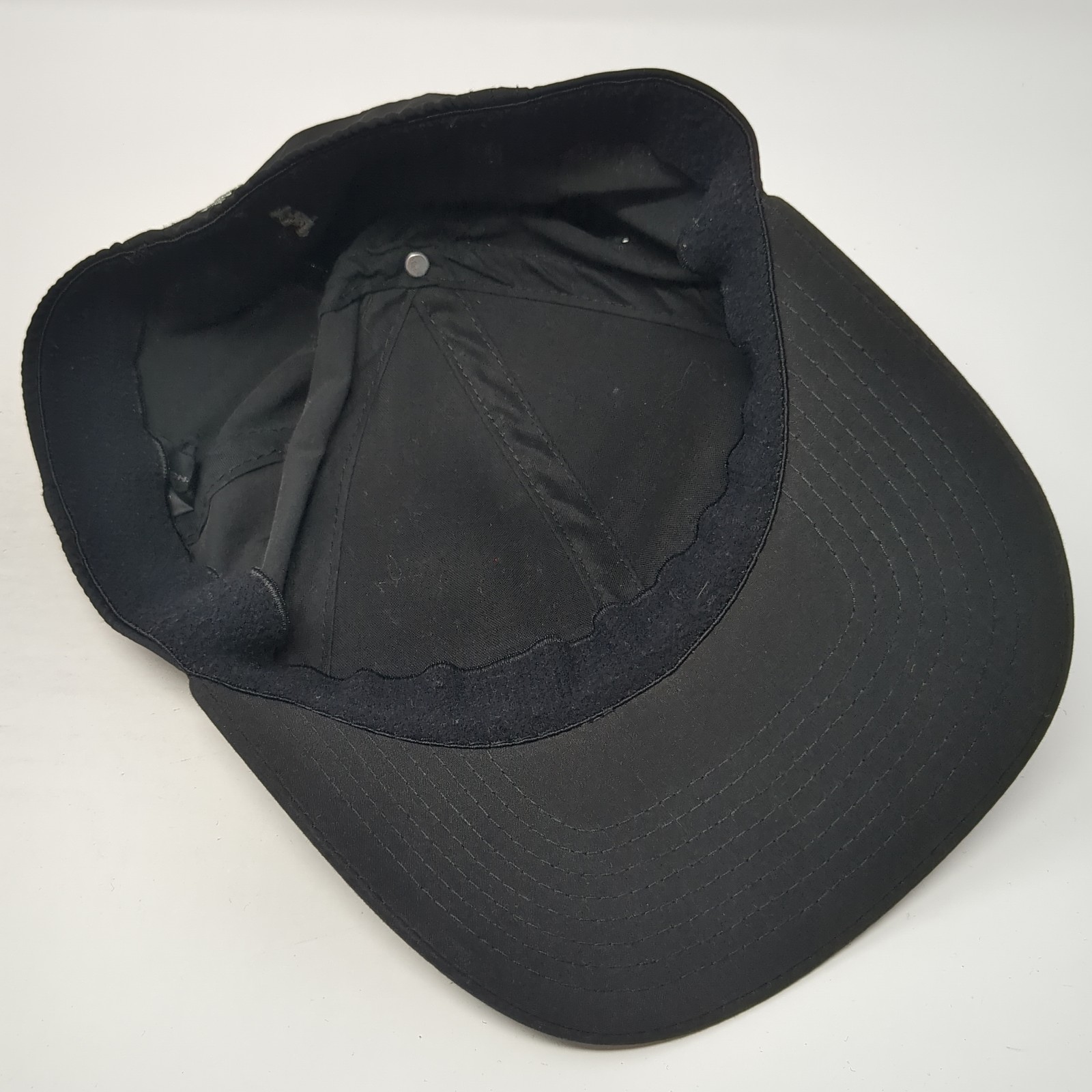 Russell Fitted Baseball Hat Solid Black Medium Em… - image 7