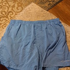 Columbia PFG Omni-Shade Men's Swim Shorts Blue Elastic Waist Lined XXL