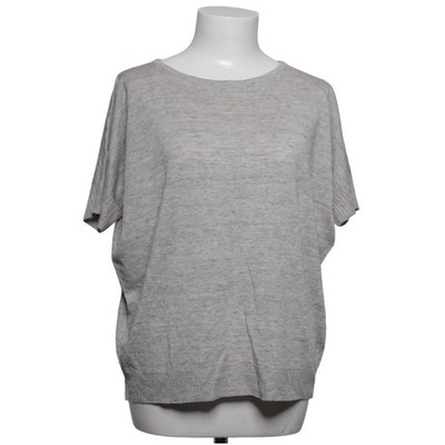 Maska, Strickpullover, Größe: L, Grau, Leinen, Einfarbig, Feinstrick, Damen #tKn