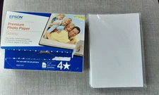 Epson Premium Photo Paper Glossy 4" x 6" 75 Sheets S041727  OPENED