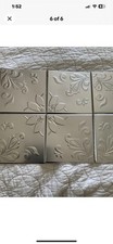 Backsplash Tiles Metallic Silver Tone Embossed 6 x6 3 Boxes New 48 Tiles