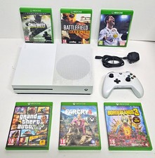 Xbox One S 500gb Console Bundle + Wireless Controller + 6 Games Good Condition