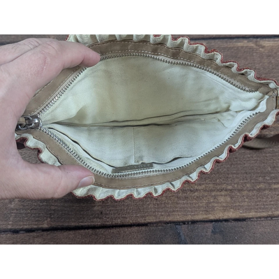 Giorgio Armani 手提包中号红色打褶纹理面料可拆卸肩带豪华 — 第 3/4 张图片