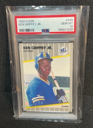 1989 Fleer - Ken Griffey Jr #548 Rookie Card RC Seattle Mariners HOF PSA 10