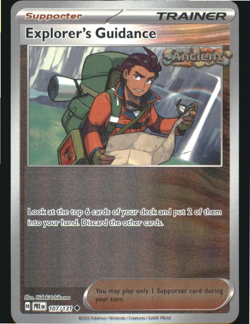 Explorer's Guidance 107/131 Prismatic Evolutions Pokemon Reverse Holo NM