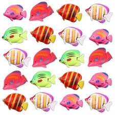 LNRIXYY 20 Pieces Artificial Floating Fish, Fake Tropical Fish, Aquarium