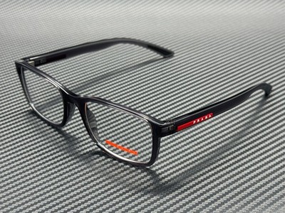 PRADA LINEA ROSSA PS 06RV 01D1O1 Transparent Grey Men's 55 mm Eyeglasses