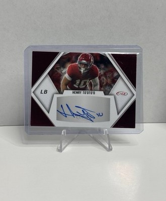 Henry To o To o Rookie Auto +2 Texans Alabama Tennessee Crimson Tide 2023 Sage