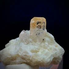 Perfectly Terminated Topaz on Albite – Pakistan 14.4g | Topaz & Feldspar Mineral