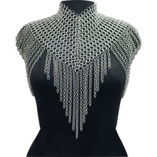 Aluminum Chainmail Collar Butted Ring Ren Faire Costume Fantasy body jewelry