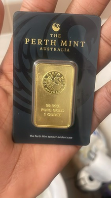 #ad The Perth Mint 1 Ounce Gold Bar 99.99% Pure Gold $3200.00