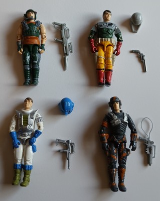 1987 Vintage GI Joe Lot Maverick, Blocker, Dodger, Back Stop. 100% Complete.