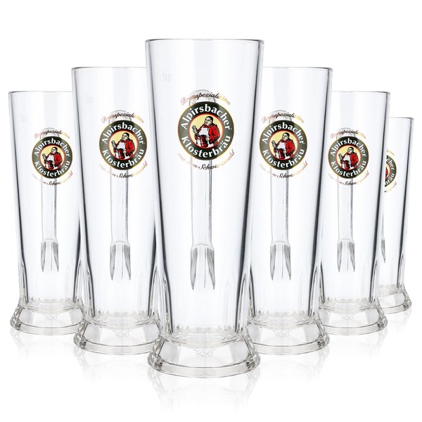 6X Alpirsbacher Bier Glas 0,4L Krug Seidel Humpenrelief Rastal (6Er Set)-image