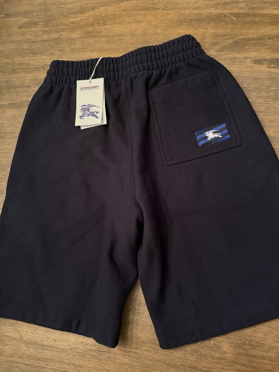 BURBERRY ブラックショートパンツ　XS BURBERRY Men's Cotton Shorts Black, Pocket with Logo, New with Tag