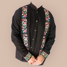 Mexican Guayabera for Men, Size XL, Cotton Fabric