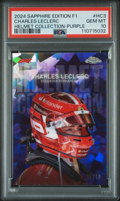 Topps Chrome Sapphire Edition F1 Helmet Collection Charles Leclerc HC-3 7/10