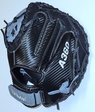 Wilson A360 Baseball Softball Leather Glove Catcher Mit Black Grey 31.5 NEW NWT