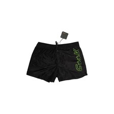 F**K EFFEK Costume Uomo Short Pantaloncino Nero Logo Verde Spiaggia Mare tg S