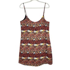 Sam Edelman Graffiti Print Mini Dress Size M Multicolor Abstract Spaghetti Strap