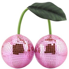 Disco Ball Cherry Mirror Hanging DJ Club Stage Bar Party Decor Pink 3.9 Inch