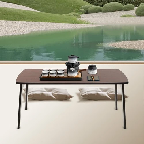 Folding Floor Table, Foldable Low Coffee Table, Portable Coffee Table for Sittin - Image 4 of 4