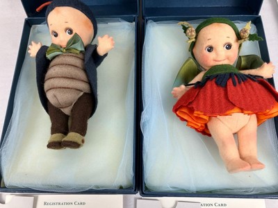 R JOHN WRIGHT 2001 POPPY KEWPIE COA #183 & PEEPER KEWPIE COA #166 MIB