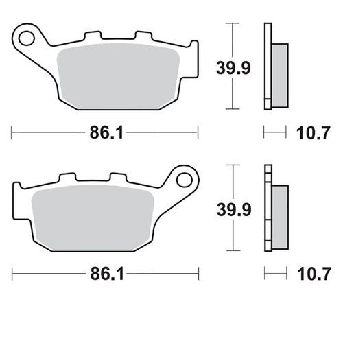 DuraGo Bremsbeläge BP802 MS – Halbmetallisch, Für Hinterachse, Mit Geräuschreduzierung