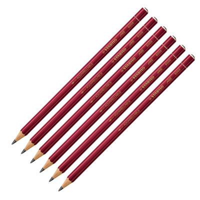 6x Stabilo  Graphitstift ALL Zeichenbleistift Bleistift Zeichenstift 8008, 2B