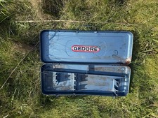 Old Vintage Gedore 3/4” Drive Steel Socket Tool Box Used Condition Some Rusting