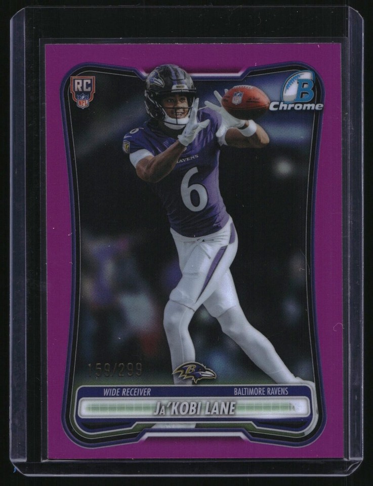 2026 Bowman Chrome Ja'Kobi Lane #BCV-127 Fuchsia Refractor /299 Ravens RC