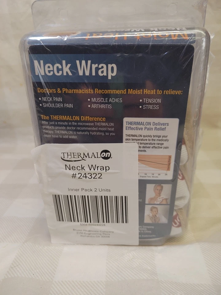 Pacote com 2 - Thermal-On, Húmido Calor, Envoltório para Pescoço, Reutilizável, Microondas, Pacotes Selados - Imagem 4 de 4