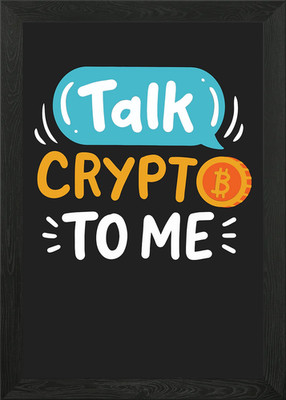 Talk Crypto To Me Gerahmtes Wandbild Poster Leinwanddruck Bild