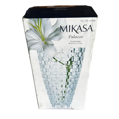Mikasa Palazzo Crystal Vase Art Glass 11.6'' in (29.6cm) Tall 1229088 / 5242969