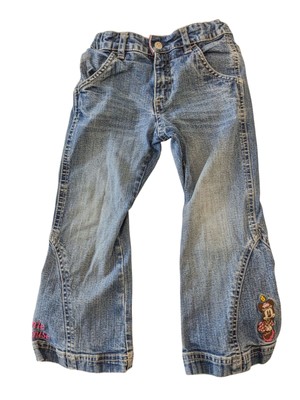 H&M x Disney Flare Leg Blue Jeans Girls Size 3-4 Yrs Mini Mouse