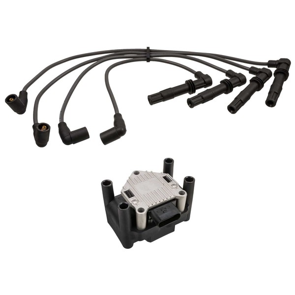 ZüNdspule ZüNdmodul + ZüNdkabel FüR 1.4 1.6 16V 55Kw 77Kw Vw Lupo Golf 4 Iv Leon-image