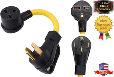 NEMA 14-50P to 6-30R ETL Listed 240V 50 Amp 4 Prong Male Plug to 30 Am...