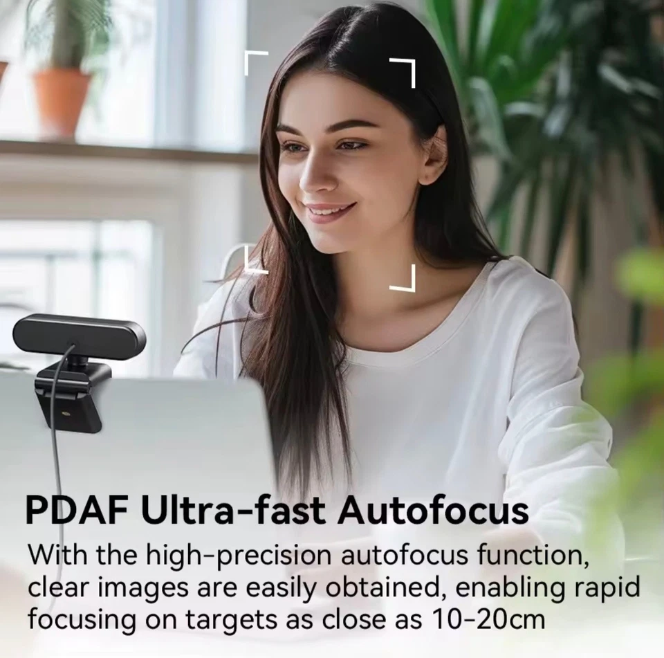 Webcam 1440P/4K Webkamera 1080P C60E Autofokus USB Computerkamera für das Leben - Bild 4 von 4