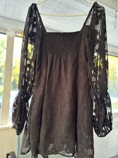 Urban Outfitters Womens Vivienne Printed Long Sleeve Mini Dress Medium